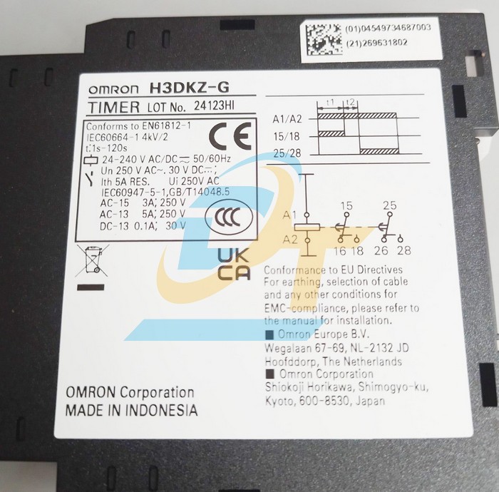 Relay thời gian AC/DC 24-240V Omron H3DKZ-G H3DKZ-G Omron | Gi&aacute; rẻ nhất - C&ocirc;ng Ty TNHH Thương Mại Dịch Vụ Đạt T&acirc;m