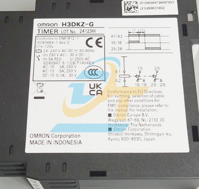 Relay thời gian AC/DC 24-240V Omron H3DKZ-G H3DKZ-G Omron | Gi&aacute; rẻ nhất - C&ocirc;ng Ty TNHH Thương Mại Dịch Vụ Đạt T&acirc;m
