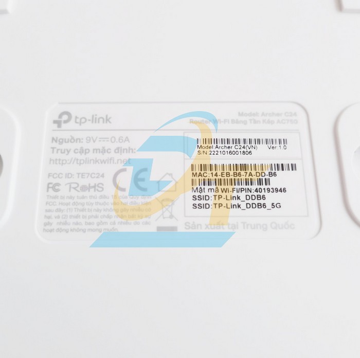 Router Wifi chuẩn AC750 băng tần k&eacute;p TP-Link Archer C24  TP-Link | Gi&aacute; rẻ nhất - C&ocirc;ng Ty TNHH Thương Mại Dịch Vụ Đạt T&acirc;m
