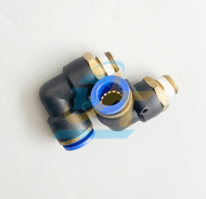 Co nối hơi chữ L phi 12mm - Ren ngo&agrave;i 13mm Suncos PL12-02  Suncos | Gi&aacute; rẻ nhất - C&ocirc;ng Ty TNHH Thương Mại Dịch Vụ Đạt T&acirc;m