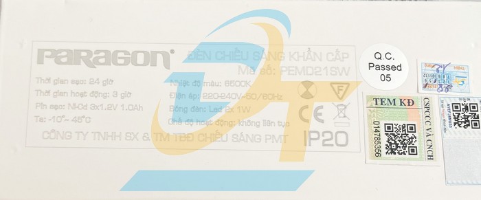 Đ&egrave;n sạc khẩn cấp Paragon PEMD21SW  Paragon | Gi&aacute; rẻ nhất - C&ocirc;ng Ty TNHH Thương Mại Dịch Vụ Đạt T&acirc;m