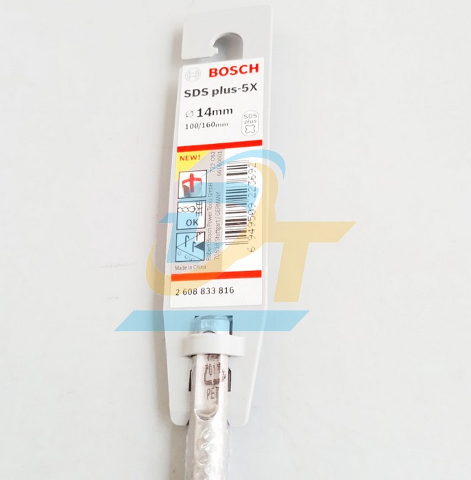 Mũi khoan b&ecirc; t&ocirc;ng chu&ocirc;i g&agrave;i SDS Plus 5X 14x100/160 Bosch 2608833816  Bosch | Gi&aacute; rẻ nhất - C&ocirc;ng Ty TNHH Thương Mại Dịch Vụ Đạt T&acirc;m