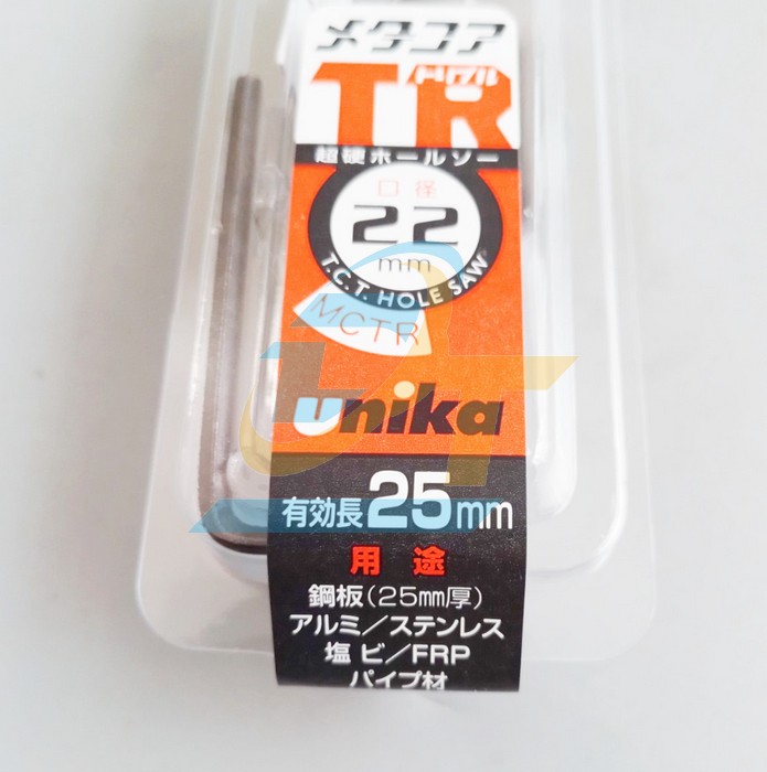 Mũi kho&eacute;t lỗ hợp kim 22mm Unika MCTR-22.0  UNIKA | Gi&aacute; rẻ nhất - C&ocirc;ng Ty TNHH Thương Mại Dịch Vụ Đạt T&acirc;m