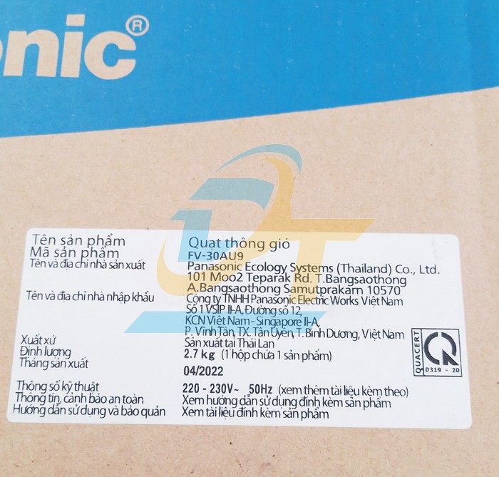Quạt h&uacute;t gắn tường Panasonic FV-30AU9  Panasonic | Gi&aacute; rẻ nhất - C&ocirc;ng Ty TNHH Thương Mại Dịch Vụ Đạt T&acirc;m