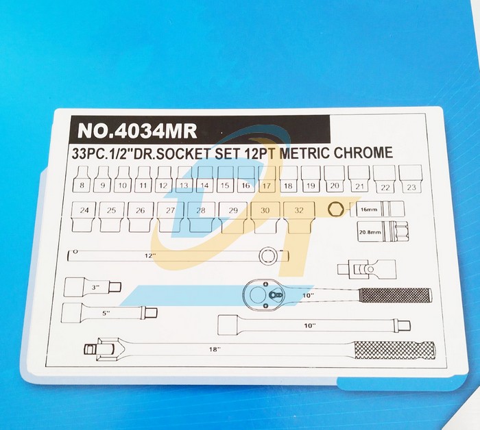 Bộ tu&yacute;p 1/2" 33 chi tiết hệ m&eacute;t Kingtony 4034MR  KingTony | Gi&aacute; rẻ nhất - C&ocirc;ng Ty TNHH Thương Mại Dịch Vụ Đạt T&acirc;m