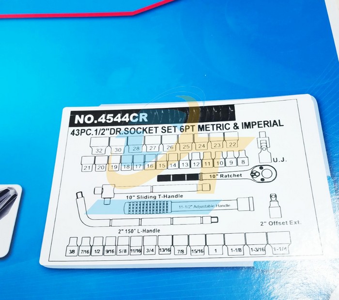 Bộ tu&yacute;p 1/2" 43 chi tiết hệ inch v&agrave; hệ m&eacute;t Kingtony 4544CR  KingTony | Gi&aacute; rẻ nhất - C&ocirc;ng Ty TNHH Thương Mại Dịch Vụ Đạt T&acirc;m
