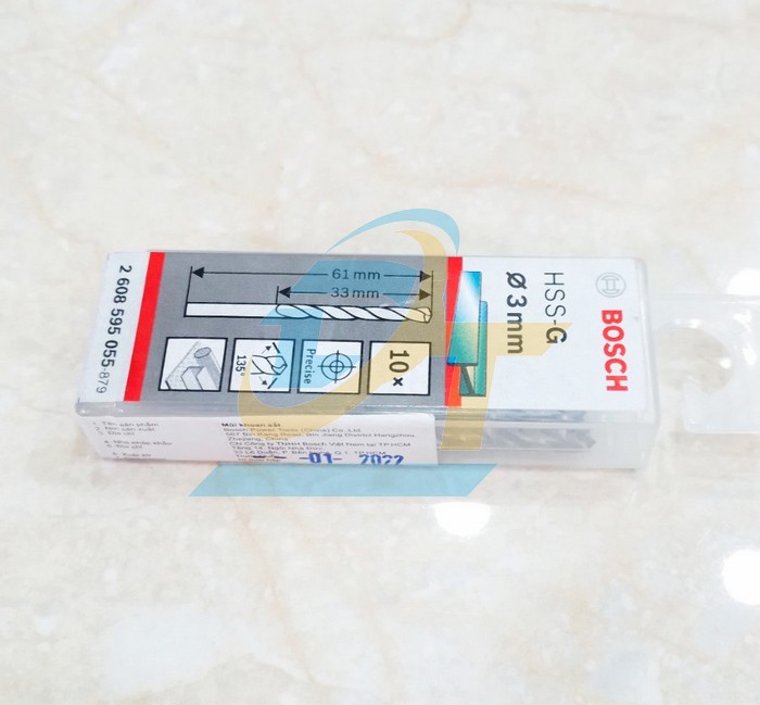 Mũi khoan sắt 3mm HSS-G Bosch 2608595055 2608595055 Bosch | Gi&aacute; rẻ nhất - C&ocirc;ng Ty TNHH Thương Mại Dịch Vụ Đạt T&acirc;m