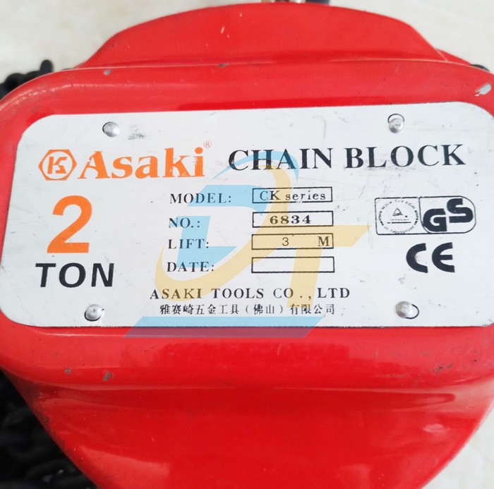 Pa lăng x&iacute;ch k&eacute;o tay 2 tấn 3 m&eacute;t Asaki AK-6834  Asaki | Gi&aacute; rẻ nhất - C&ocirc;ng Ty TNHH Thương Mại Dịch Vụ Đạt T&acirc;m