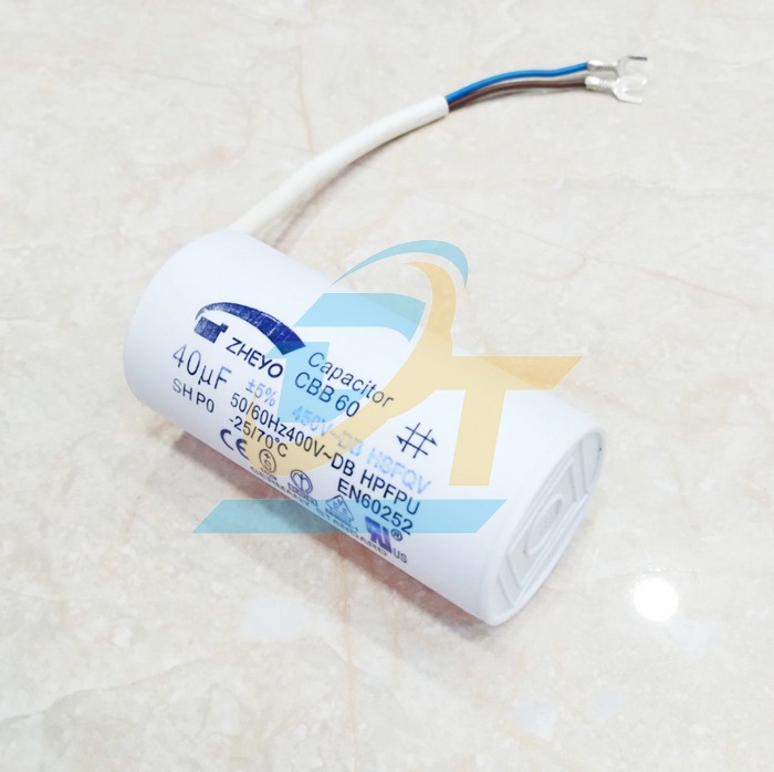 Tụ tr&ograve;n nhựa Zheyo d&ugrave;ng cho m&ocirc; tơ 40uF-450V  China | Gi&aacute; rẻ nhất - C&ocirc;ng Ty TNHH Thương Mại Dịch Vụ Đạt T&acirc;m