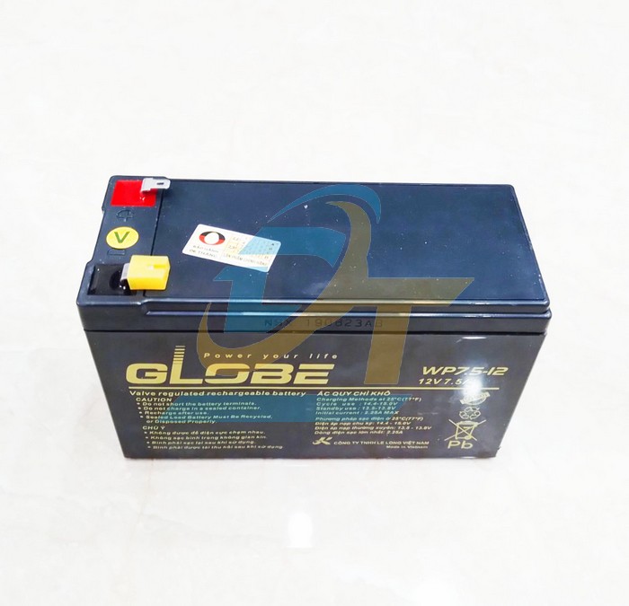 Ắc quy kh&ocirc; 12V 7.5Ah Globe WP7.5-12 (20HR) WP7.5&shy;12 Globe | Gi&aacute; rẻ nhất - C&ocirc;ng Ty TNHH Thương Mại Dịch Vụ Đạt T&acirc;m