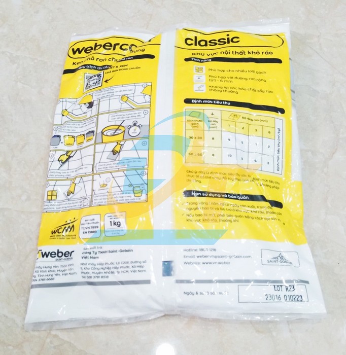 Keo ch&agrave; ron m&agrave;u trắng Weber Color Classic G-01 (1kg)  Weberseal | Gi&aacute; rẻ nhất - C&ocirc;ng Ty TNHH Thương Mại Dịch Vụ Đạt T&acirc;m