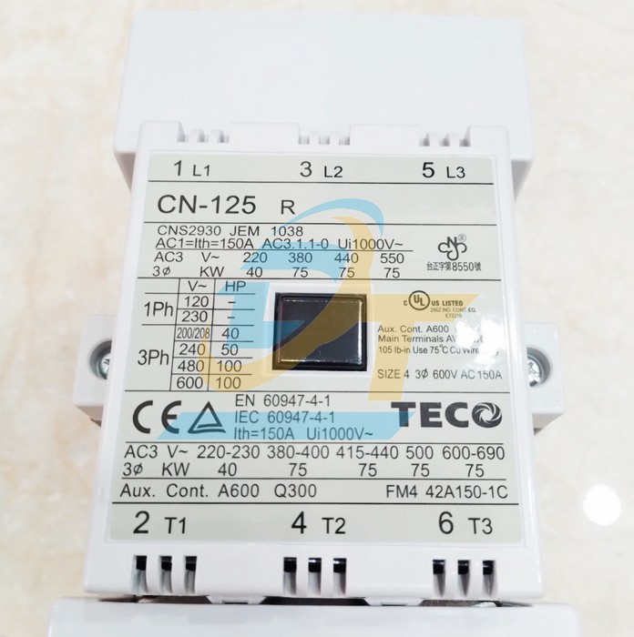 Khởi động từ 3P 125A 220V Teco CN-125R CN-125R Teco | Gi&aacute; rẻ nhất - C&ocirc;ng Ty TNHH Thương Mại Dịch Vụ Đạt T&acirc;m