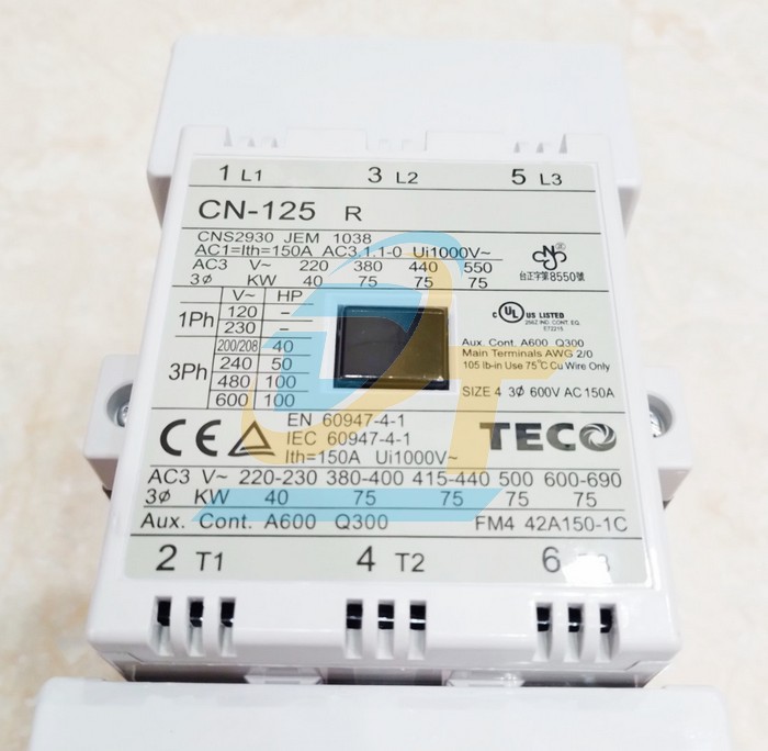 Khởi động từ 3P 125A 220V Teco CN-125R CN-125R Teco | Gi&aacute; rẻ nhất - C&ocirc;ng Ty TNHH Thương Mại Dịch Vụ Đạt T&acirc;m