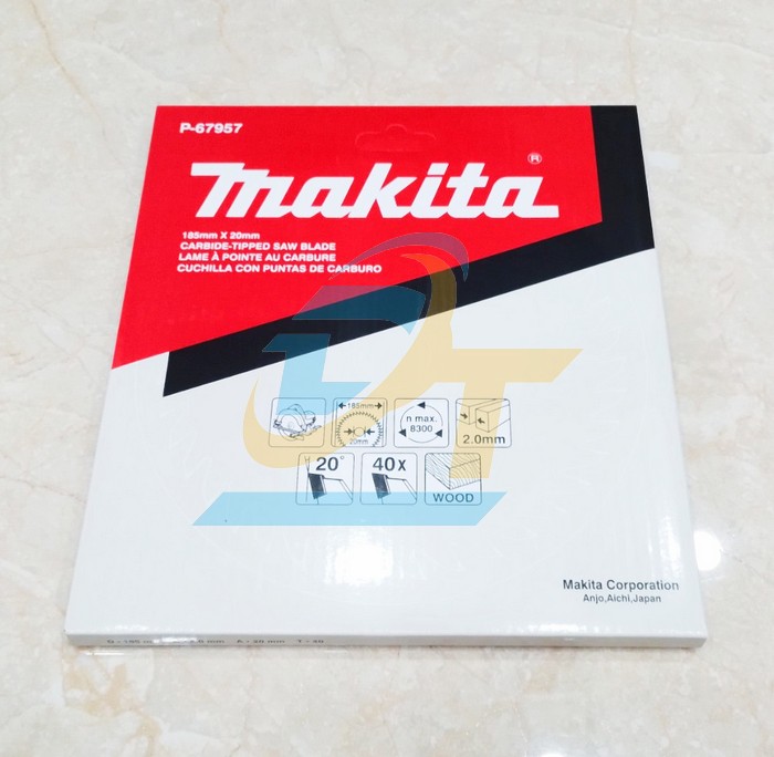 Lưỡi cắt gỗ 40 răng 185x20mm Makita P-67957 P-67957 Makita | Gi&aacute; rẻ nhất - C&ocirc;ng Ty TNHH Thương Mại Dịch Vụ Đạt T&acirc;m