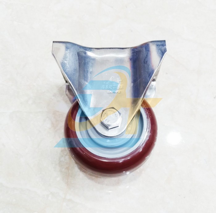 B&aacute;nh xe đẩy PU 75x32mm cố định Caster 2-A3-SS304-PU-R  CASTER-WHEEL | Gi&aacute; rẻ nhất - C&ocirc;ng Ty TNHH Thương Mại Dịch Vụ Đạt T&acirc;m