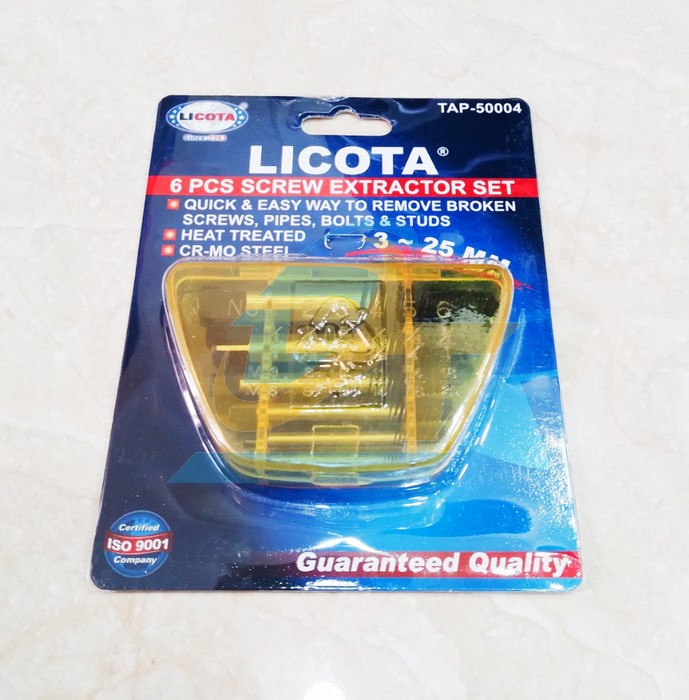 Bộ mũi ren lấy ốc g&atilde;y 6 chi tiết 3-25mm Licota TAP-50004  Licota | Gi&aacute; rẻ nhất - C&ocirc;ng Ty TNHH Thương Mại Dịch Vụ Đạt T&acirc;m