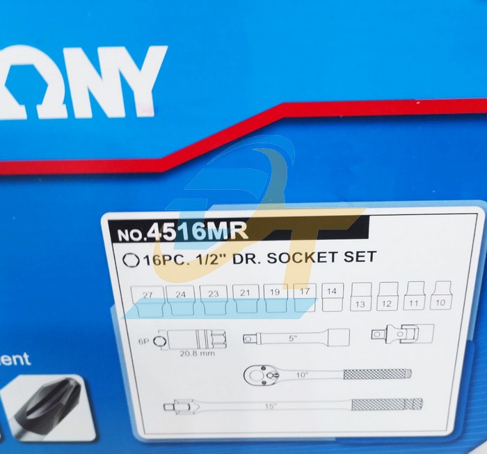 Bộ tu&yacute;p 1/2" 16 chi tiết 8-24mm Kingtony 4516MR  KingTony | Gi&aacute; rẻ nhất - C&ocirc;ng Ty TNHH Thương Mại Dịch Vụ Đạt T&acirc;m