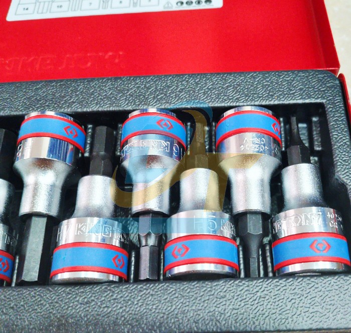 Bộ  tu&yacute;p lục gi&aacute;c 1/2" 9 chi tiết 3-14mm Kingtony 4110PR  KingTony | Gi&aacute; rẻ nhất - C&ocirc;ng Ty TNHH Thương Mại Dịch Vụ Đạt T&acirc;m