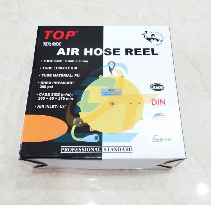 Cuộn d&acirc;y hơi tự r&uacute;t 5x8mm 7.5m TOP HR-600  TOP | Gi&aacute; rẻ nhất - C&ocirc;ng Ty TNHH Thương Mại Dịch Vụ Đạt T&acirc;m