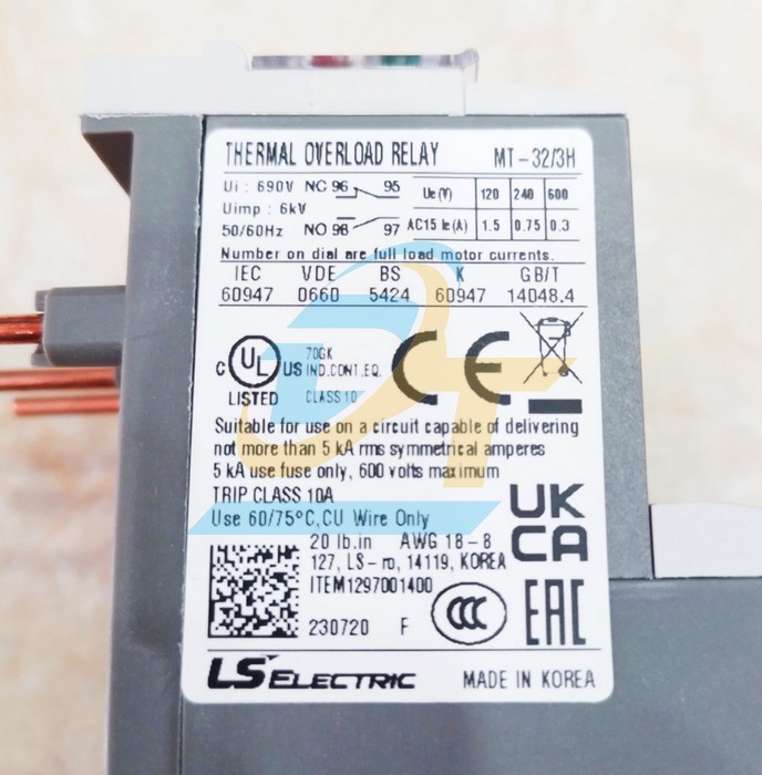 Relay nhiệt LS MT-32/3H 15A (12-18A)  LS | Gi&aacute; rẻ nhất - C&ocirc;ng Ty TNHH Thương Mại Dịch Vụ Đạt T&acirc;m