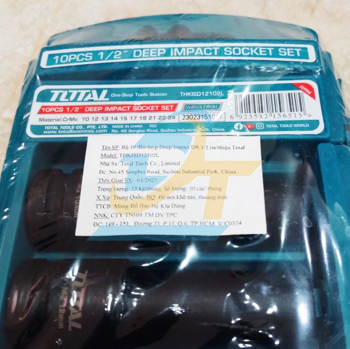 Bộ đầu tu&yacute;p 1/2" d&agrave;i 10 chi tiết 10-24mm Total THKISD12102L  Total | Gi&aacute; rẻ nhất - C&ocirc;ng Ty TNHH Thương Mại Dịch Vụ Đạt T&acirc;m