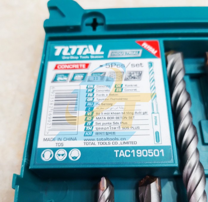 Bộ mũi khoan b&ecirc; t&ocirc;ng chu&ocirc;i g&agrave;i 5 chi tiết 6-12mm Total TAC190501  Total | Gi&aacute; rẻ nhất - C&ocirc;ng Ty TNHH Thương Mại Dịch Vụ Đạt T&acirc;m