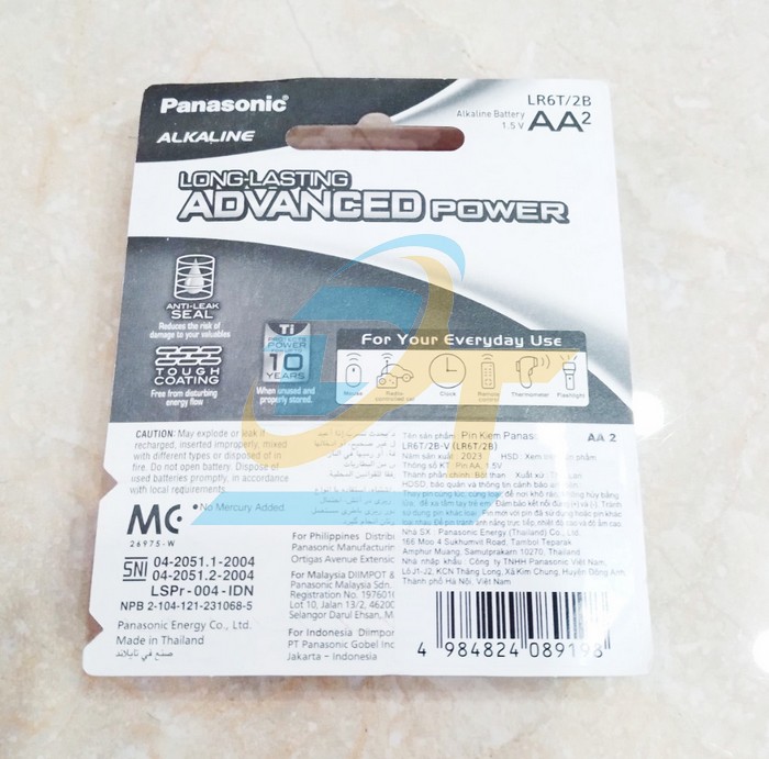 Pin Alkaline AA 1.5V Panasonic LR6T/2B (Vỉ 2 vi&ecirc;n) LR6T/2B Panasonic | Gi&aacute; rẻ nhất - C&ocirc;ng Ty TNHH Thương Mại Dịch Vụ Đạt T&acirc;m