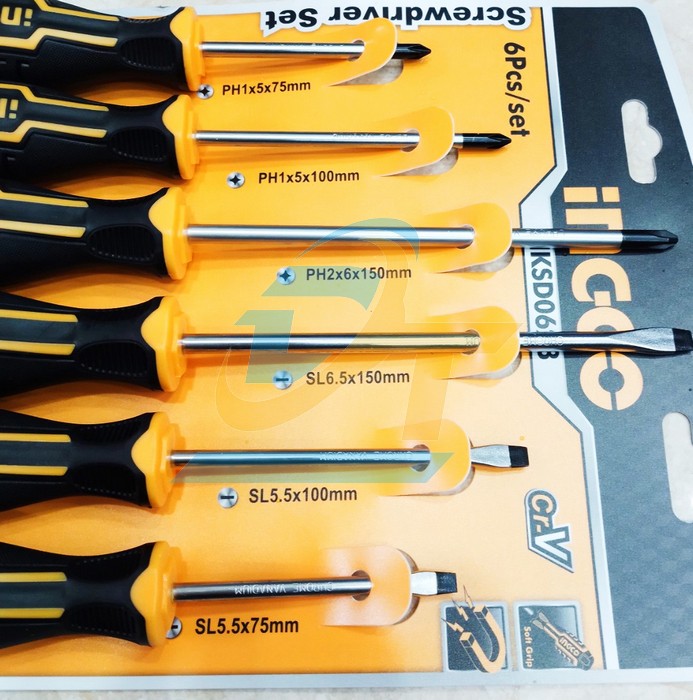 Bộ tua v&iacute;t dẹp v&agrave; bake 6 c&acirc;y Ingco HKSD0628  INGCO | Gi&aacute; rẻ nhất - C&ocirc;ng Ty TNHH Thương Mại Dịch Vụ Đạt T&acirc;m