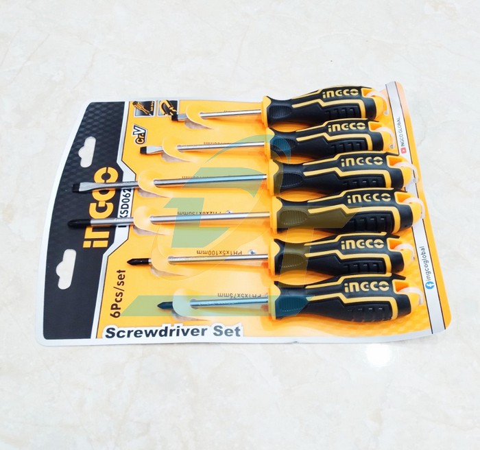 Bộ tua v&iacute;t dẹp v&agrave; bake 6 c&acirc;y Ingco HKSD0628  INGCO | Gi&aacute; rẻ nhất - C&ocirc;ng Ty TNHH Thương Mại Dịch Vụ Đạt T&acirc;m