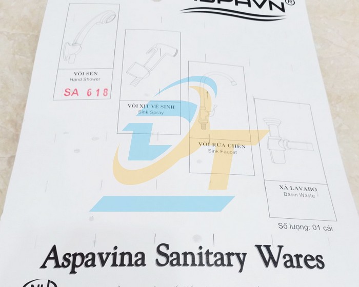 Bộ v&ograve;i sen tắm Aspavn SA618  ASPAVN | Gi&aacute; rẻ nhất - C&ocirc;ng Ty TNHH Thương Mại Dịch Vụ Đạt T&acirc;m