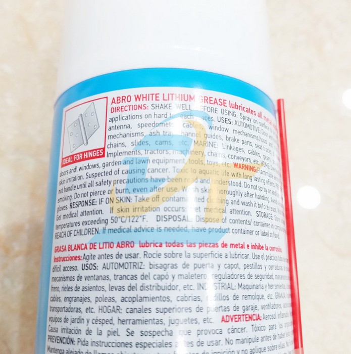 Chai xịt mỡ b&ograve; nước Abro White Lithium Grease 284g  ABRO | Gi&aacute; rẻ nhất - C&ocirc;ng Ty TNHH Thương Mại Dịch Vụ Đạt T&acirc;m