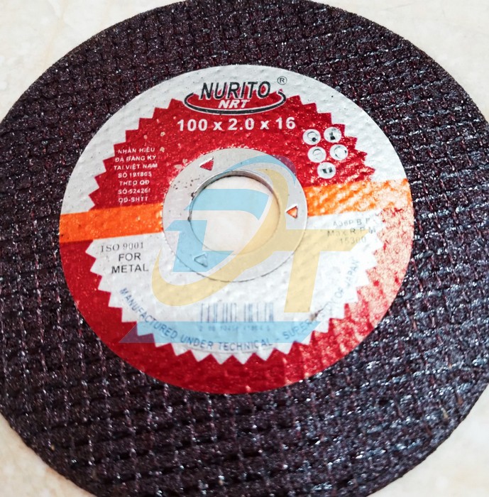 Đ&aacute; cắt sắt Nurito 100x2.0x16  NURITO | Gi&aacute; rẻ nhất - C&ocirc;ng Ty TNHH Thương Mại Dịch Vụ Đạt T&acirc;m