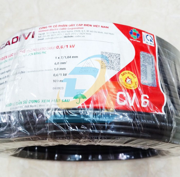 D&acirc;y điện Cadivi CV 6.0 - 0.6/1kV  Cadivi | Gi&aacute; rẻ nhất - C&ocirc;ng Ty TNHH Thương Mại Dịch Vụ Đạt T&acirc;m