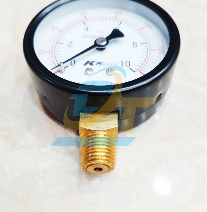 Đồng hồ đo &aacute;p suất 63mm KK-GAUGES 0-10kgf/cm2 (Ch&acirc;n đứng ren 13mm)  KK-GAUGES | Gi&aacute; rẻ nhất - C&ocirc;ng Ty TNHH Thương Mại Dịch Vụ Đạt T&acirc;m