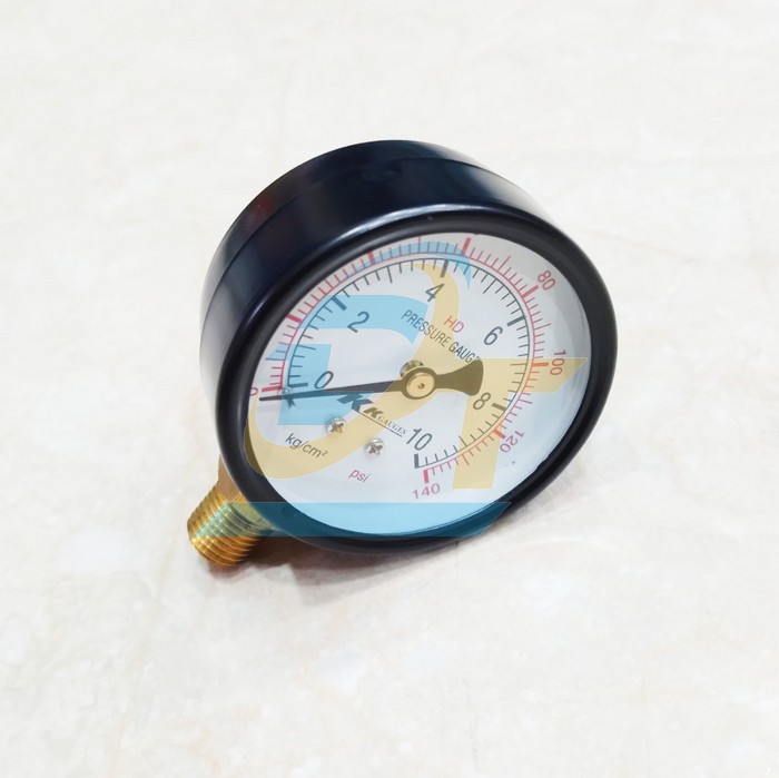 Đồng hồ đo &aacute;p suất 63mm KK-GAUGES 0-10kgf/cm2 (Ch&acirc;n đứng ren 13mm)  KK-GAUGES | Gi&aacute; rẻ nhất - C&ocirc;ng Ty TNHH Thương Mại Dịch Vụ Đạt T&acirc;m