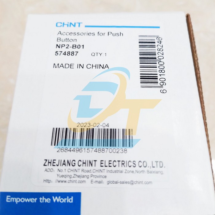 Hộp n&uacute;t nhấn 1 lỗ 70x70x52mm phi 22 Chint NP2-B01  CHINT | Gi&aacute; rẻ nhất - C&ocirc;ng Ty TNHH Thương Mại Dịch Vụ Đạt T&acirc;m