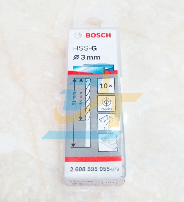 Mũi khoan sắt 3mm HSS-G Bosch 2608595055 2608595055 Bosch | Gi&aacute; rẻ nhất - C&ocirc;ng Ty TNHH Thương Mại Dịch Vụ Đạt T&acirc;m