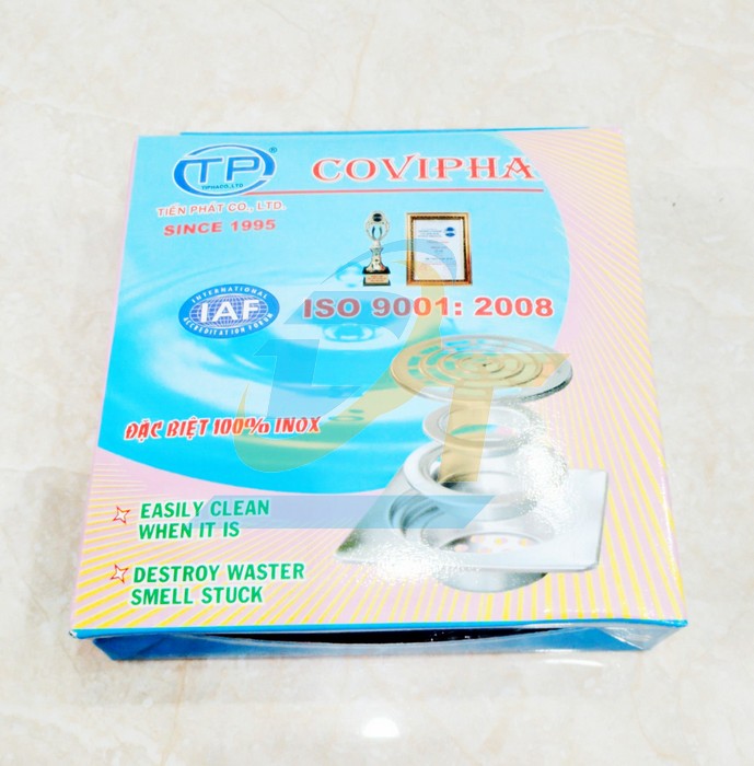 Phễu tho&aacute;t s&agrave;n inox 304 Covipha 150x150 phi 90  COVIPHA | Gi&aacute; rẻ nhất - C&ocirc;ng Ty TNHH Thương Mại Dịch Vụ Đạt T&acirc;m