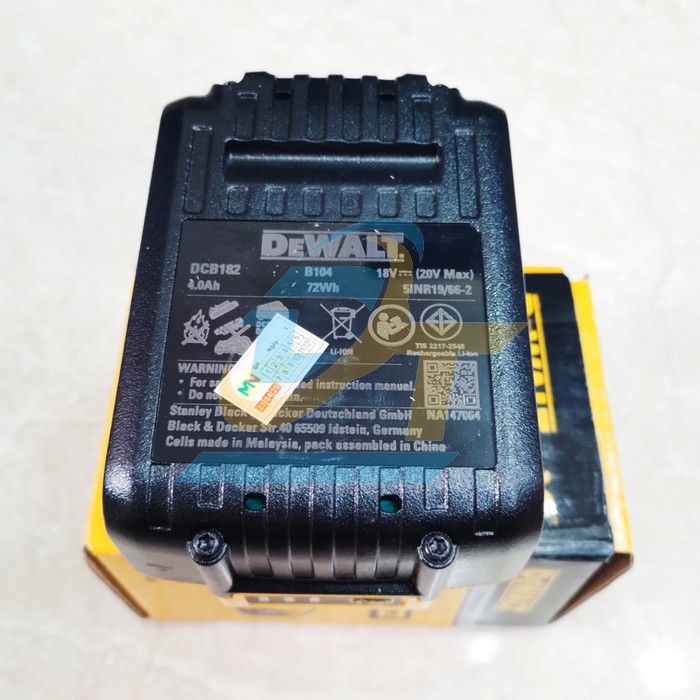 Pin 18V 4.0Ah XR Li-ion Dewalt DCB182-B1 DCB182-B1 DEWALT | Gi&aacute; rẻ nhất - C&ocirc;ng Ty TNHH Thương Mại Dịch Vụ Đạt T&acirc;m