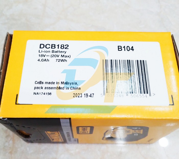 Pin 18V 4.0Ah XR Li-ion Dewalt DCB182-B1 DCB182-B1 DEWALT | Gi&aacute; rẻ nhất - C&ocirc;ng Ty TNHH Thương Mại Dịch Vụ Đạt T&acirc;m