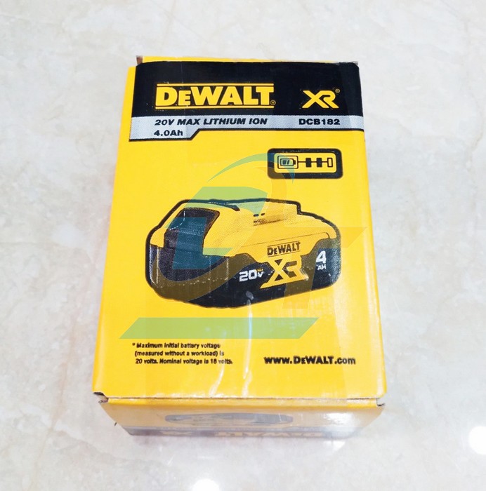 Pin 18V 4.0Ah XR Li-ion Dewalt DCB182-B1 DCB182-B1 DEWALT | Gi&aacute; rẻ nhất - C&ocirc;ng Ty TNHH Thương Mại Dịch Vụ Đạt T&acirc;m