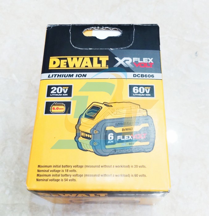 Pin 20V 6.0Ah XR Li-ion Dewalt DCB606-KR  DEWALT | Gi&aacute; rẻ nhất - C&ocirc;ng Ty TNHH Thương Mại Dịch Vụ Đạt T&acirc;m