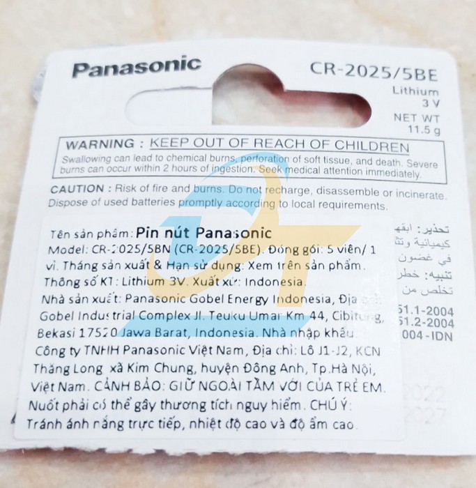 Pin c&uacute;c &aacute;o Lithium 3V Panasonic CR2025  Panasonic | Gi&aacute; rẻ nhất - C&ocirc;ng Ty TNHH Thương Mại Dịch Vụ Đạt T&acirc;m