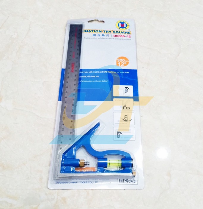 Thước g&oacute;c thủy 12"/300mm C-mart D0016-12  C-MART | Gi&aacute; rẻ nhất - C&ocirc;ng Ty TNHH Thương Mại Dịch Vụ Đạt T&acirc;m