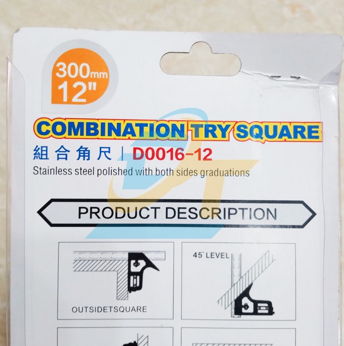 Thước g&oacute;c thủy 12"/300mm C-mart D0016-12  C-MART | Gi&aacute; rẻ nhất - C&ocirc;ng Ty TNHH Thương Mại Dịch Vụ Đạt T&acirc;m