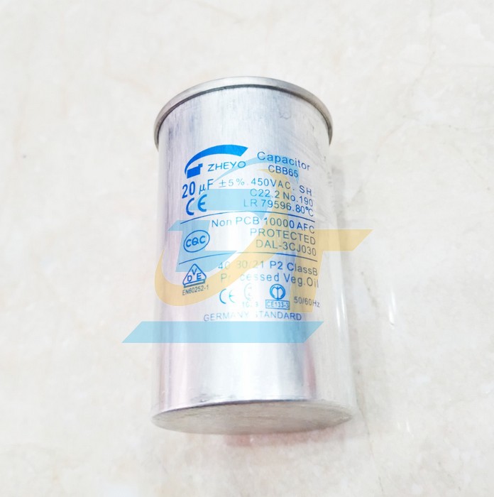 Tụ nh&ocirc;m CBB65 450V 20uF  China | Gi&aacute; rẻ nhất - C&ocirc;ng Ty TNHH Thương Mại Dịch Vụ Đạt T&acirc;m