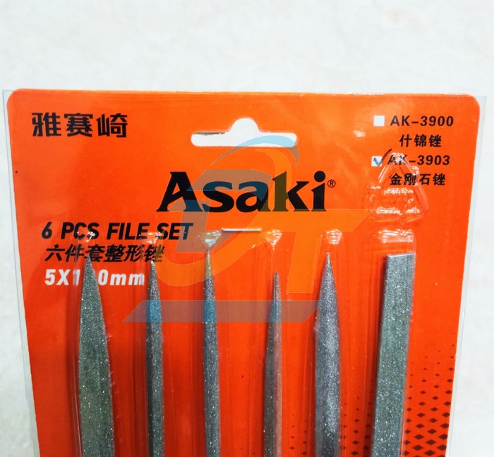 Bộ giũa kim cương 6 chi tiết 5x180mm Asaki AK-3903 AK-3903 Asaki | Gi&aacute; rẻ nhất - C&ocirc;ng Ty TNHH Thương Mại Dịch Vụ Đạt T&acirc;m