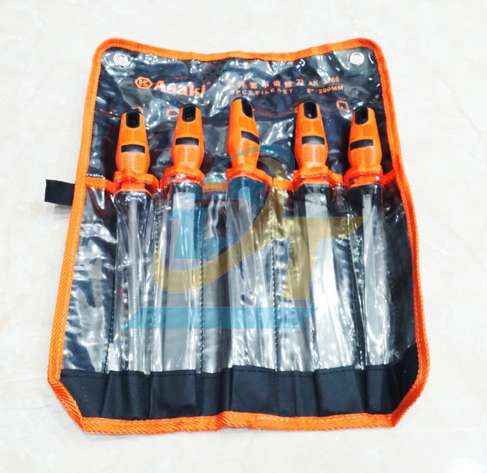Bộ giũa sắt 5 chi tiết 8"/200mm Asaki AK-3766  Asaki | Gi&aacute; rẻ nhất - C&ocirc;ng Ty TNHH Thương Mại Dịch Vụ Đạt T&acirc;m