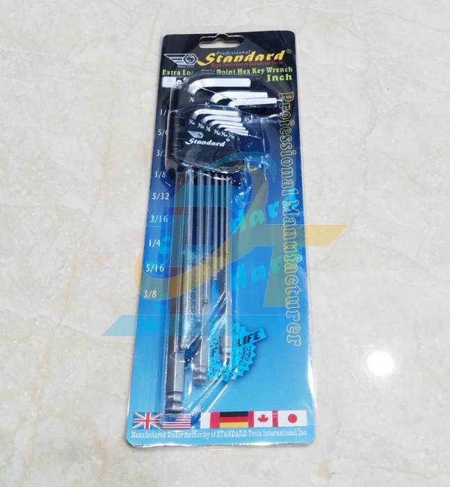 Bộ lục gi&aacute;c bi hệ inch 9 chi tiết 1/16-3/8" Standard LGB9I  Standard | Gi&aacute; rẻ nhất - C&ocirc;ng Ty TNHH Thương Mại Dịch Vụ Đạt T&acirc;m