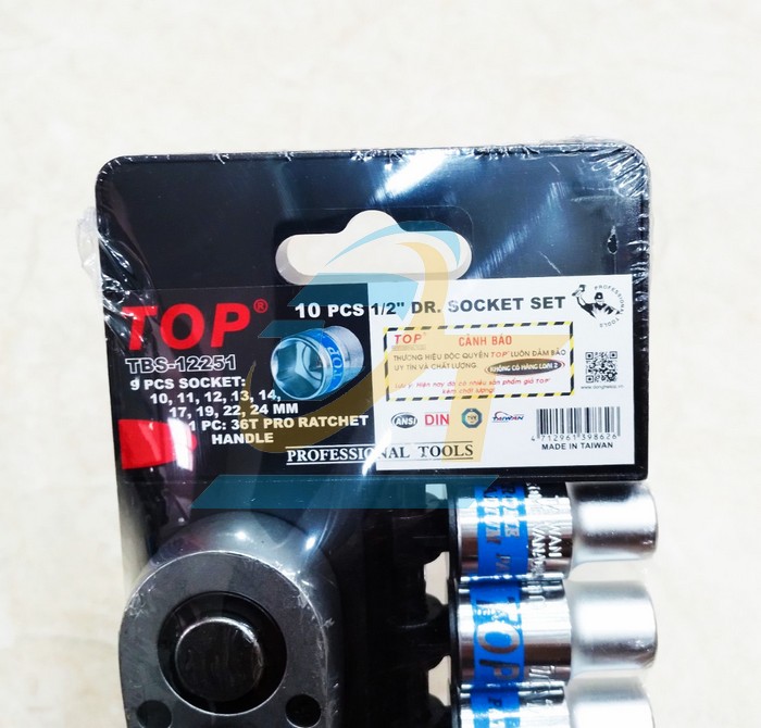 Bộ tu&yacute;p 10 chi tiết 1/2" cần tự động c&aacute;n bọc nhựa TOP TBS-12251  TOP | Gi&aacute; rẻ nhất - C&ocirc;ng Ty TNHH Thương Mại Dịch Vụ Đạt T&acirc;m